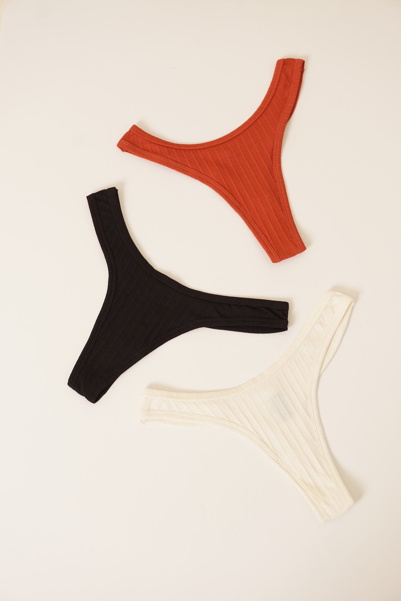 Aerie Modal Ribbed High Cut Thong Underwear, Panties