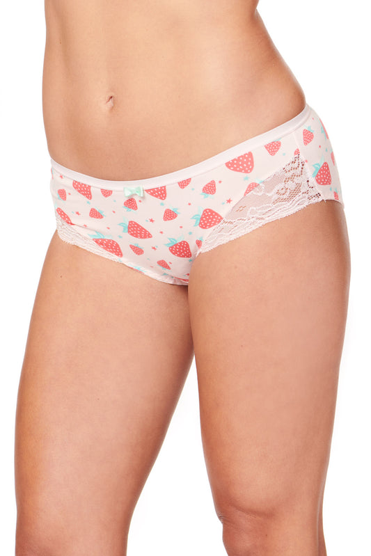 Strawberry Lace Trim Hipster 5-Pack