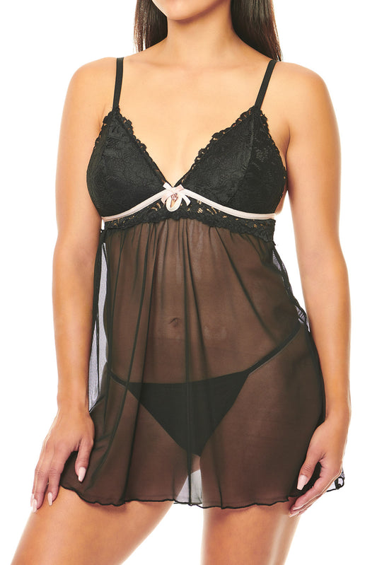 Heavenly Soft Cup Lace Babydoll