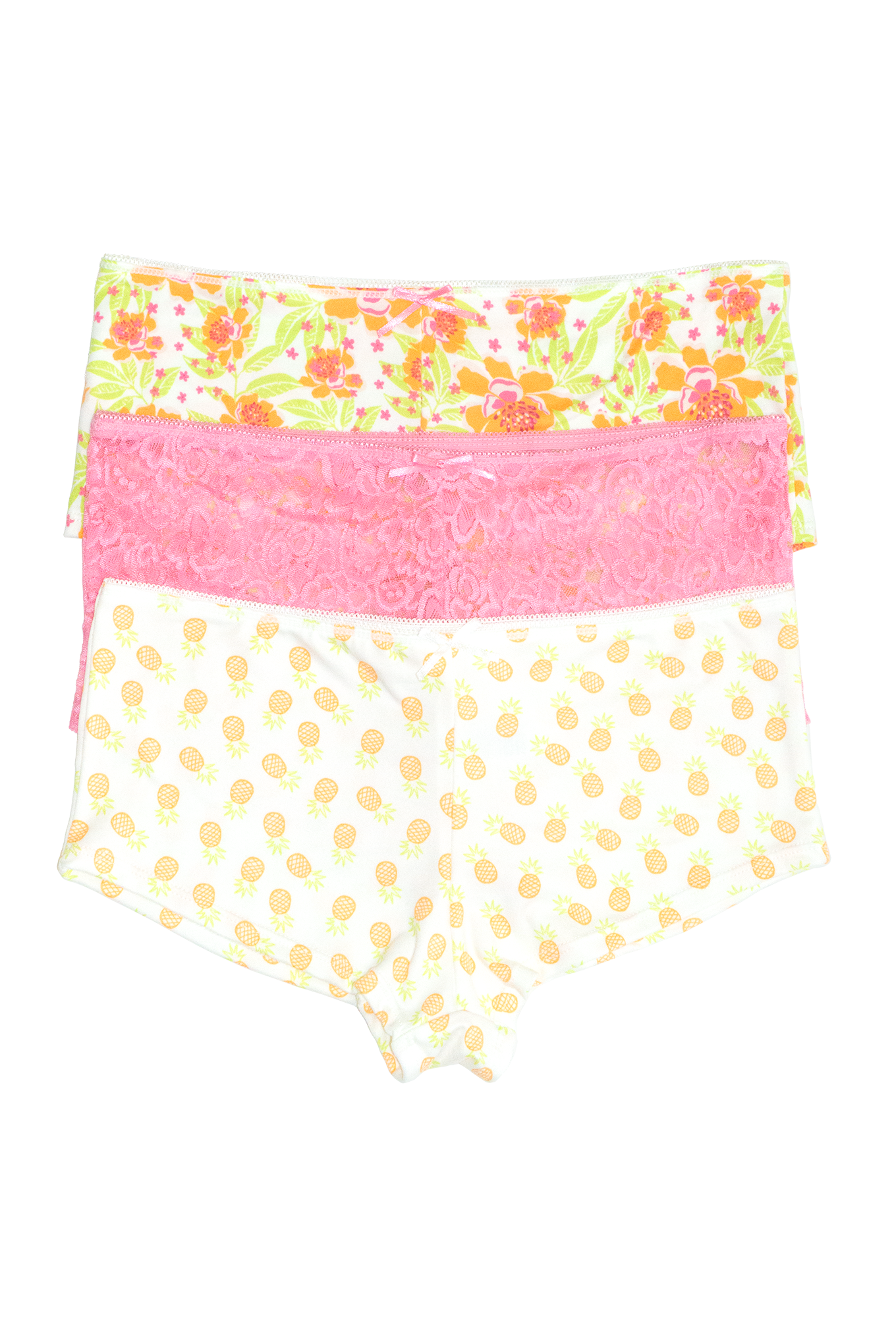 Fruity Fabric Mix Boyshort 3 Pack