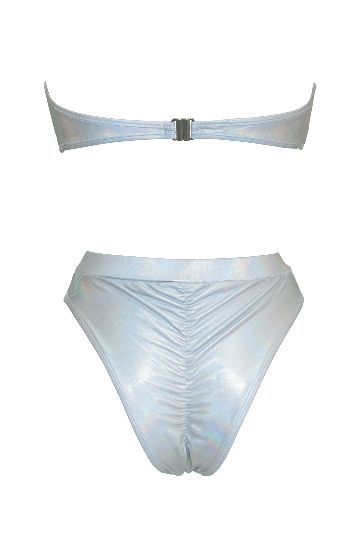 Silver Holo 3 Piece Bikini Set