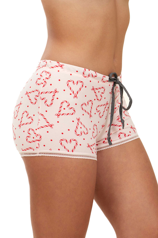 Candy Cane Lace Trim Shorts 2-Pack